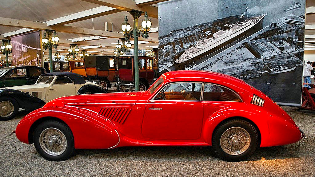 Click to Enlarge-Esc to Close myimgs/ArtDecoCars1910-36/1936 Alfa Romeo 8C 2900 side view1.jpg